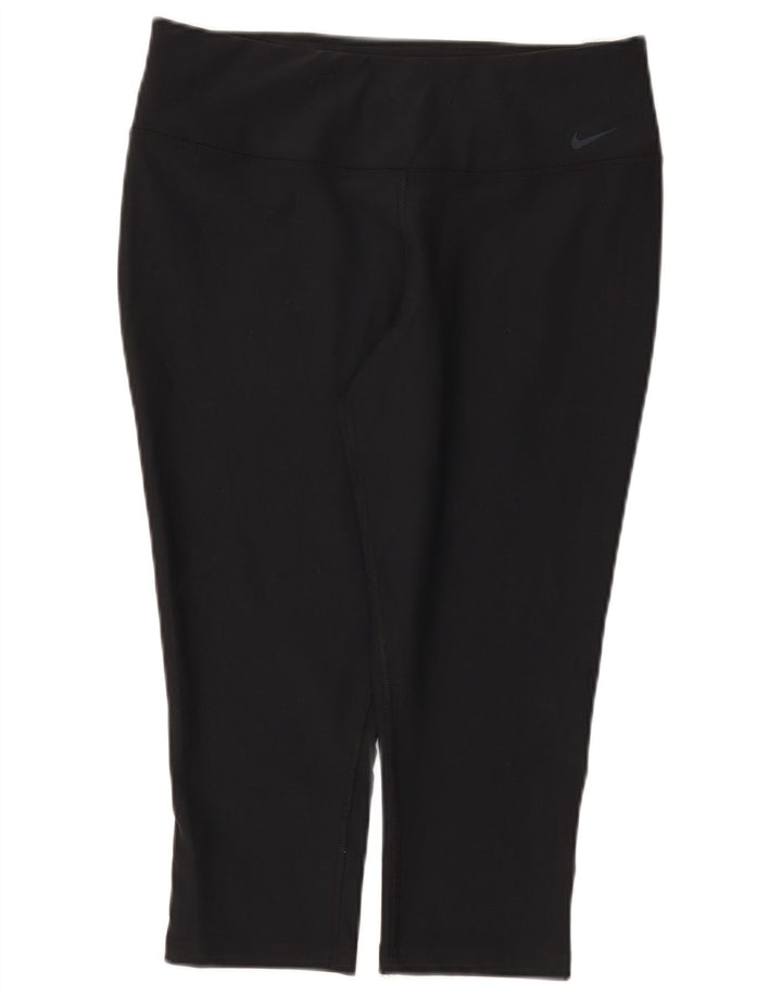 Leggings Nike Dri Fit Capri da donna UK 14 grande poliestere nero