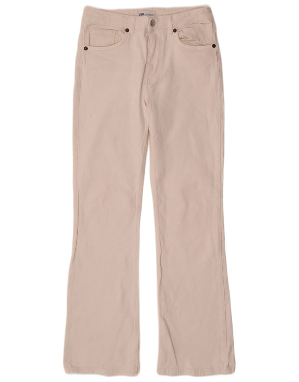 Jeans Bootcut da donna Zara EU 38 Small W28 L31 Bianco