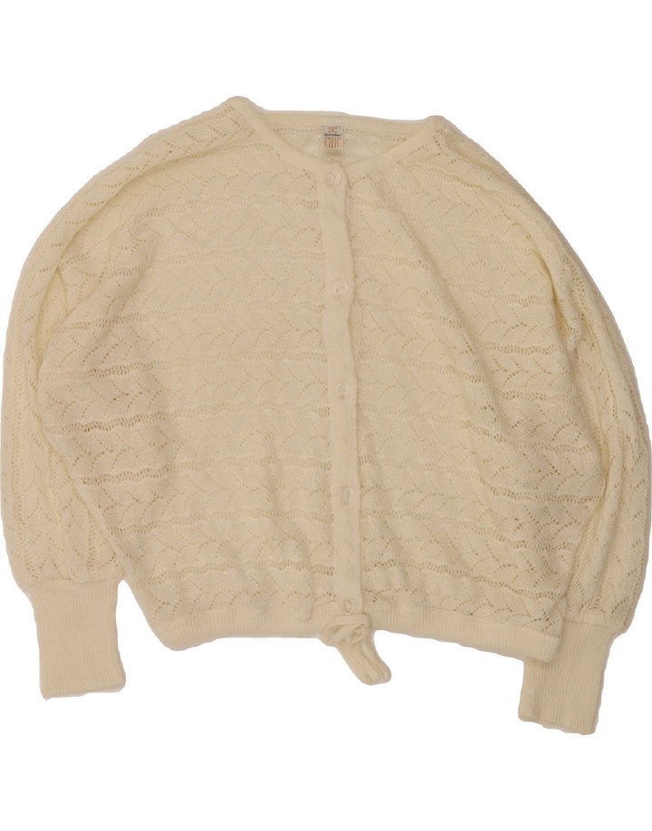 CHIC Womens Oversized Cardigan Sweater EU 38 Medium Beige Vintage Chic and Second-Hand Chic from Messina Hembry 