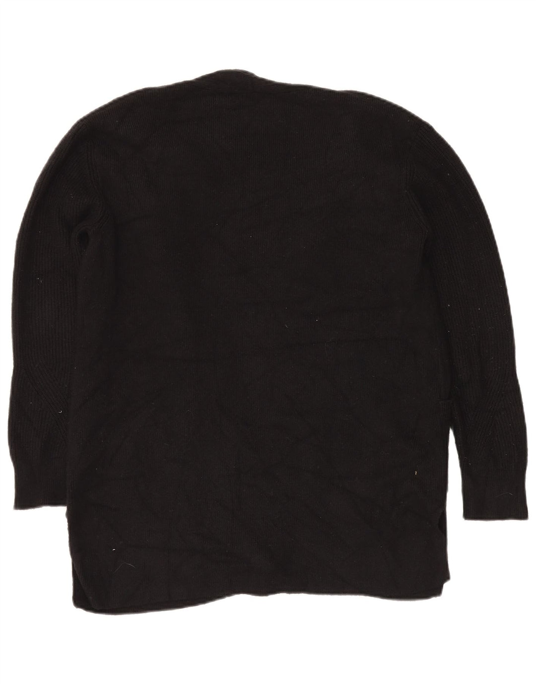 Marks & Spencer Womens Open Cardigan Sweater UK 14 Large Black Viscose