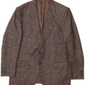 EMANUEL UNGARO Mens 2 Button Blazer Jacket EU 52 Large Grey Check Silk Vintage Emanuel Ungaro and Second-Hand Emanuel Ungaro from Messina Hembry 