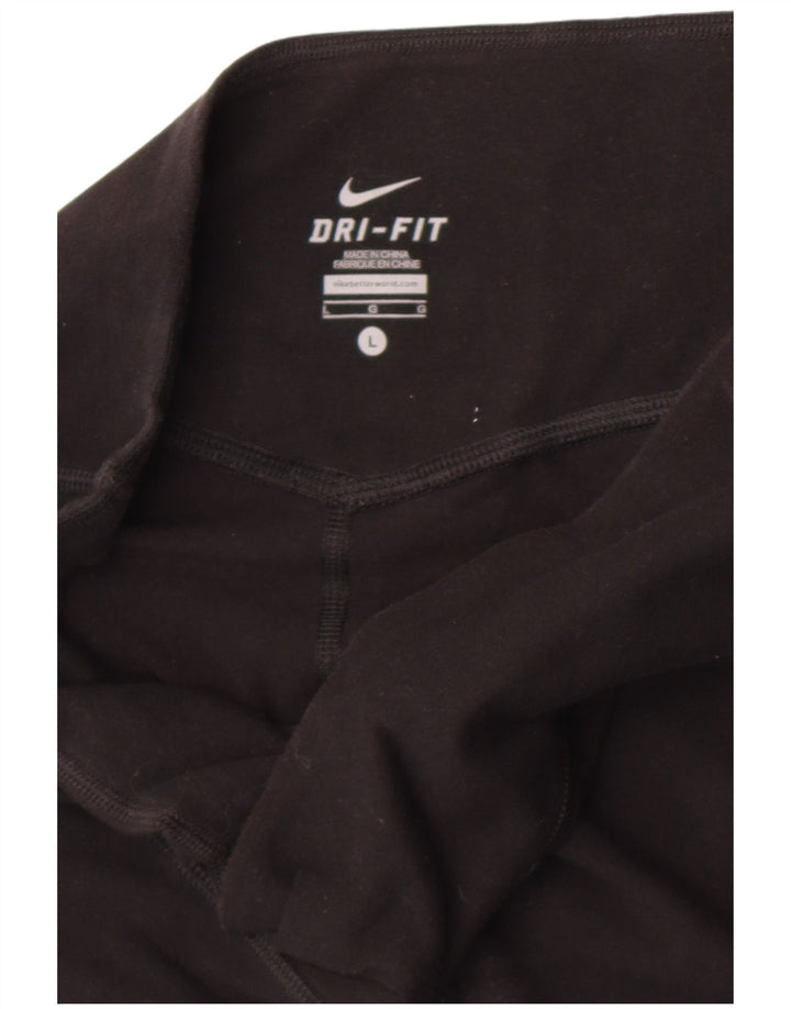 Nike Womens Dri Fit Capri Leggings UK 14 Large  Black