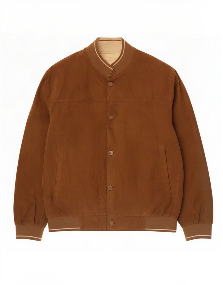Milestone Veste Bomber Homme IT 48 4XL Marron Polyester