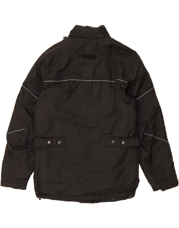 SPIDI Mens Hooded Windbreaker Jacket UK 36 Small Black Polyester
