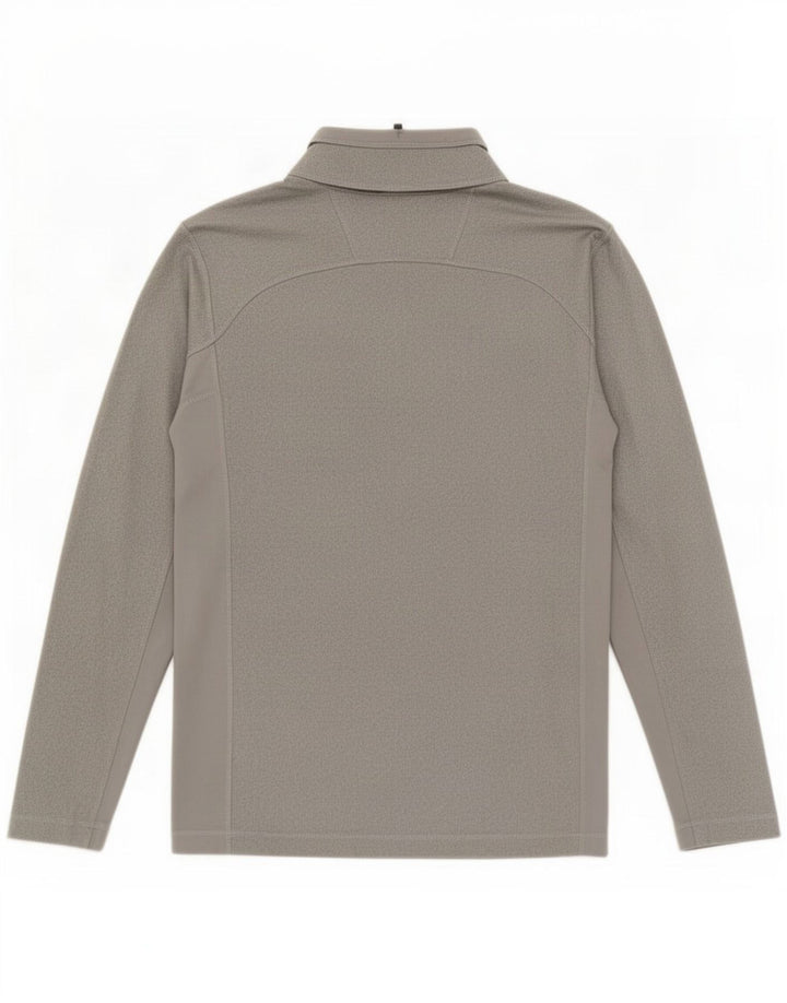 The North Face Mens Zip Neck Pullover Tracksuit Top Medium Grey Flecked