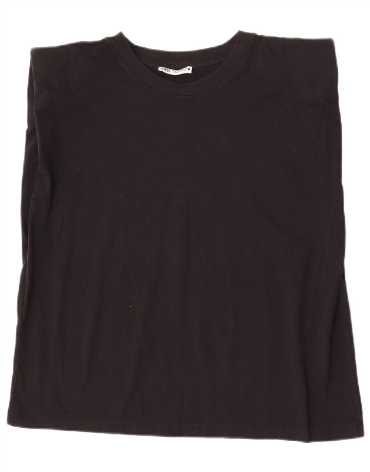 Zara Femme Débardeur UK 14 Moyen Noir