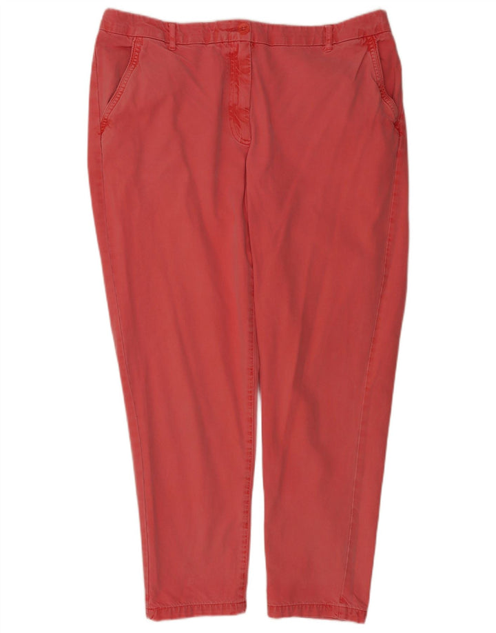 Marks & Spencer Womens Slim Chino Trousers W36 L29 Red