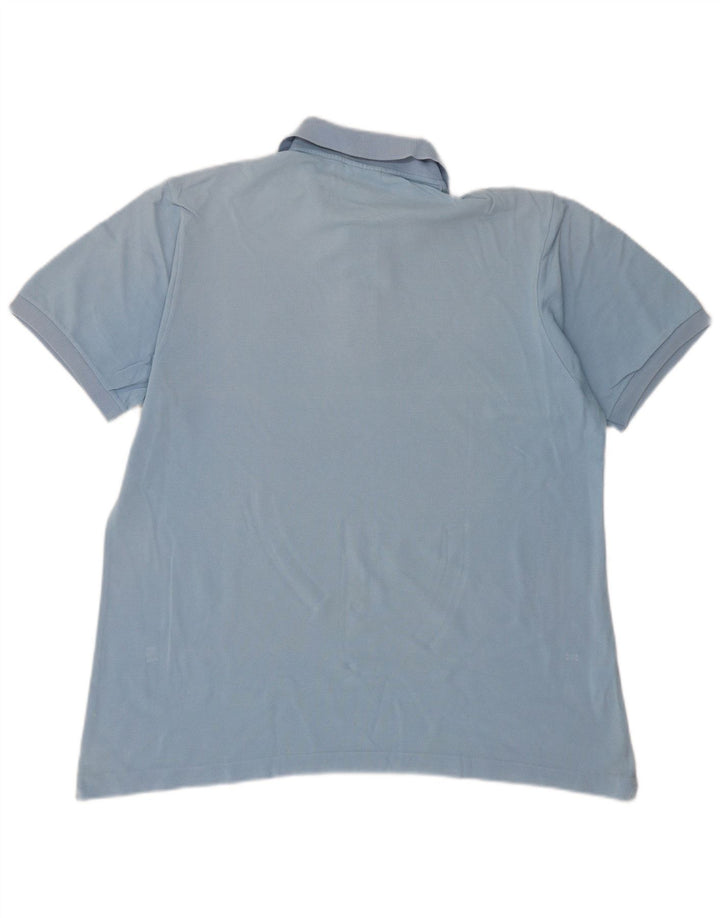 LACOSTE Mens Polo Shirt Size 7 2XL Blue Cotton