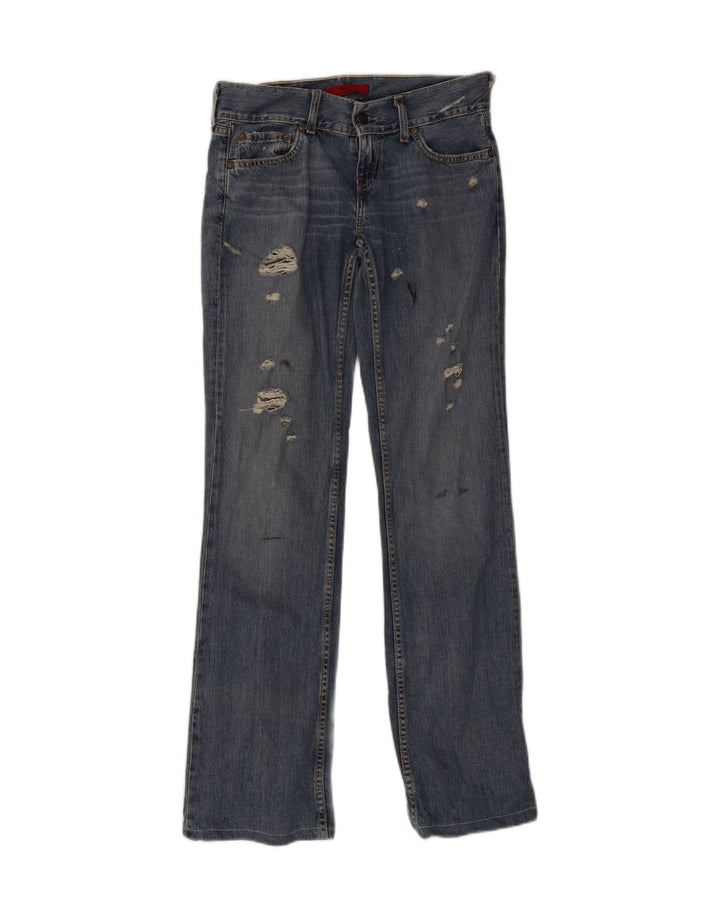 LEVI'S Womens Distressed Straight Jeans W29 L34 Blue Cotton Vintage Levi's and Second-Hand Levi's from Messina Hembry 