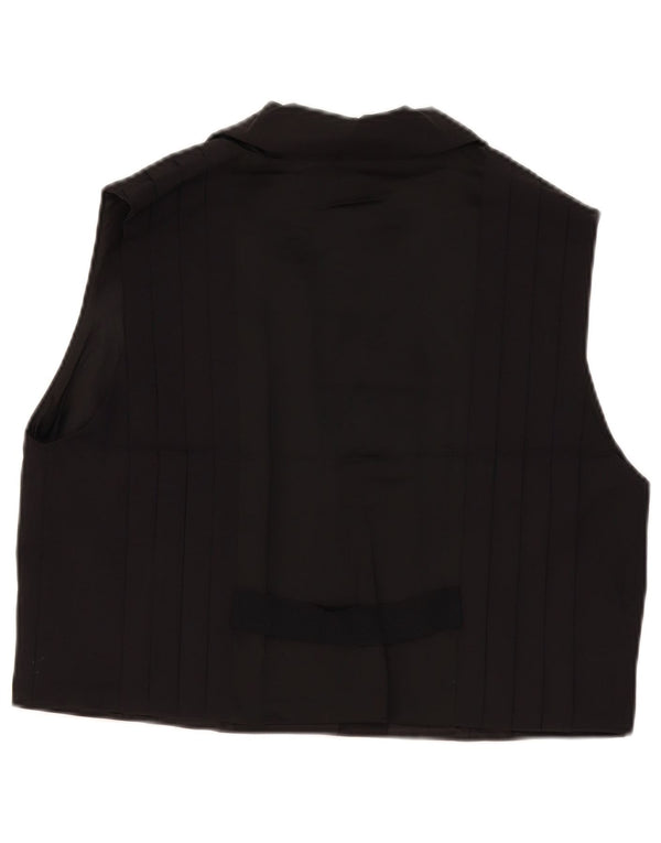 Zara Damen Weste UK 18 XL Schwarz Viskose