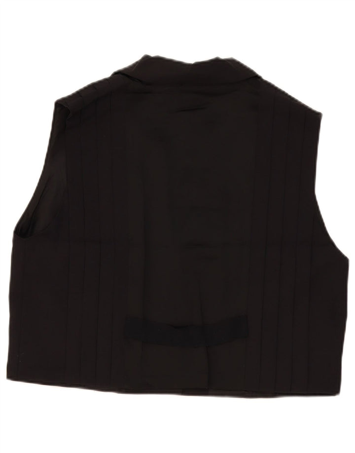 Zara Womens Waistcoat UK 18 XL Black Viscose