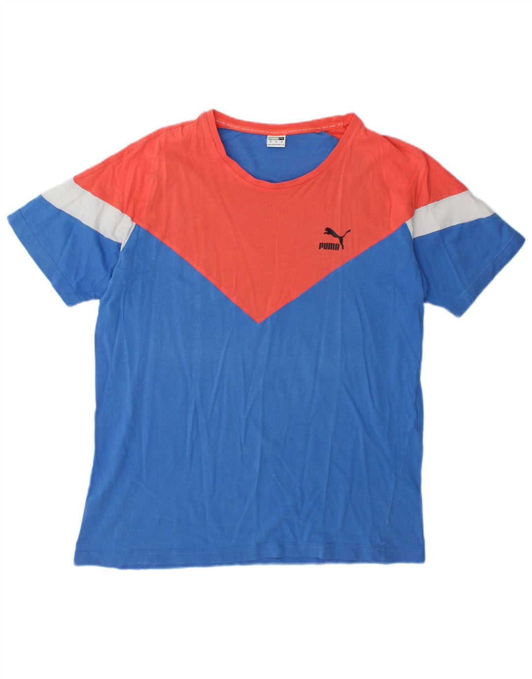 T-shirt męski Puma Top, średni niebieski, blok kolorów
