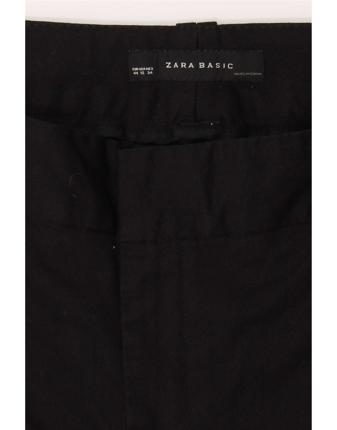 Zara Womens Chino Trousers EU 44 Large W34 L31 Black