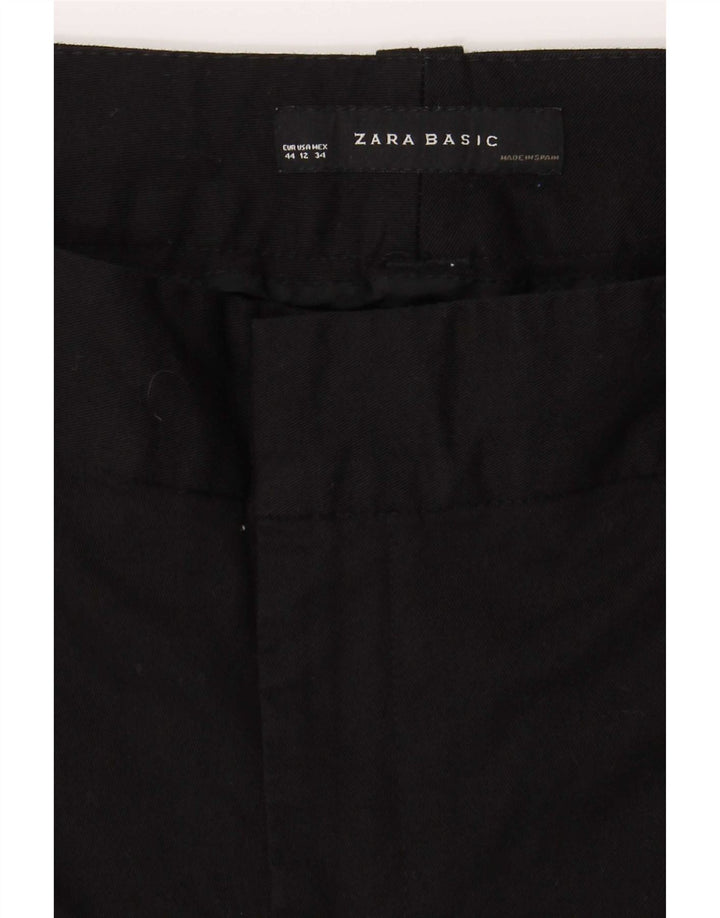 Zara Womens Chino Trousers EU 44 Large W34 L31 Black