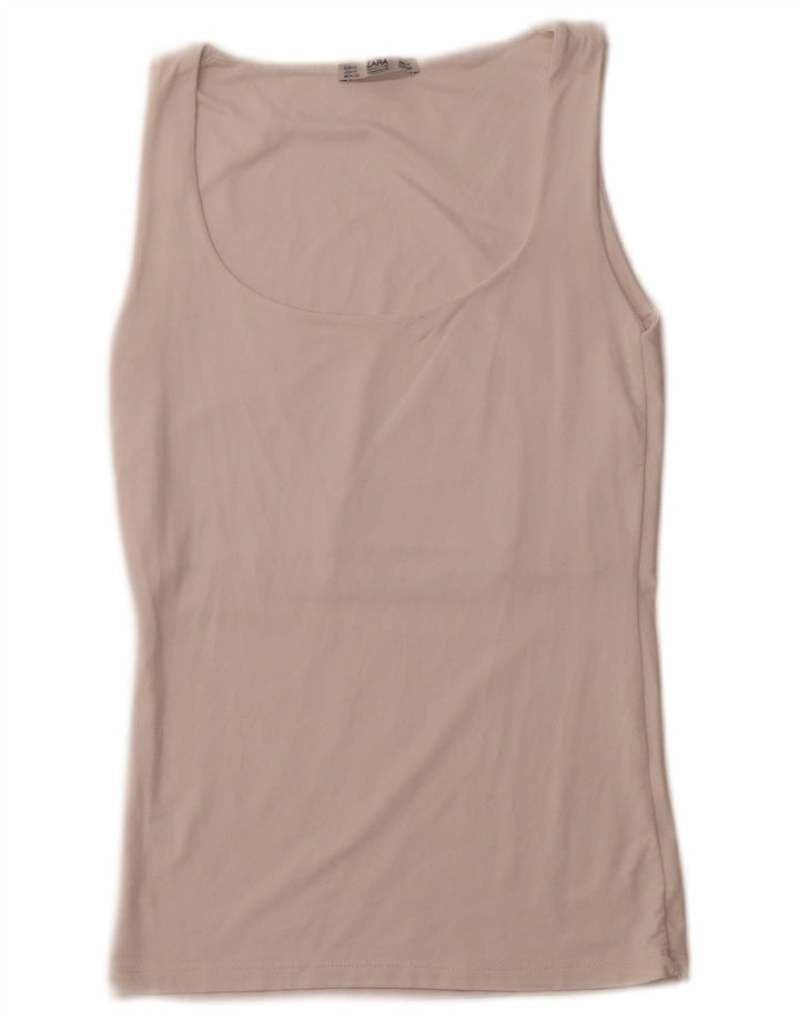 ZARA Womens Vest Top UK 8 Small White