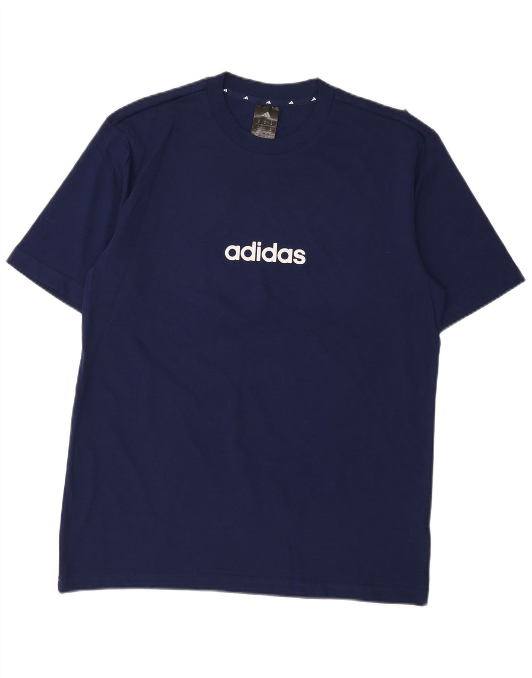 T-shirt grafica da uomo Adidas Top in cotone blu navy medio