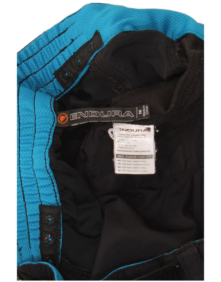 ENDURA Mens Graphic Cargo Shorts Medium W32 Black Colourblock Nylon