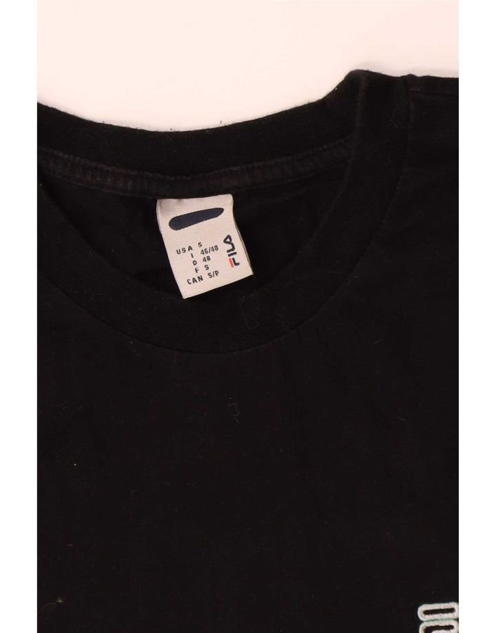 Fila Herren T-Shirt Top Small Schwarz Baumwolle