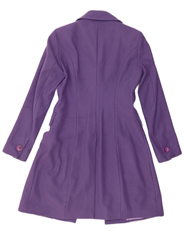 Benetton Veste blazer longue à 3 boutons pour femme UK 12 Violet moyen