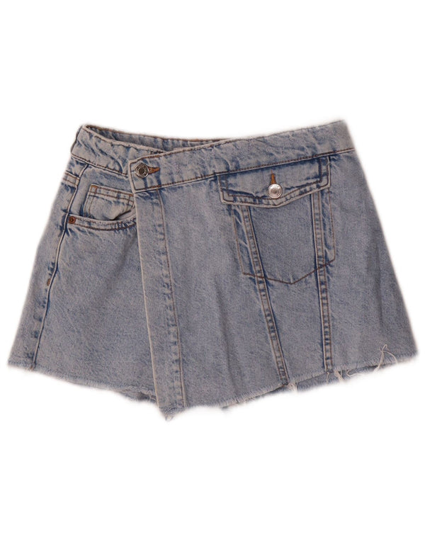 Zara Girls Denim Shorts 11-12 år W24 Blå Bomuld