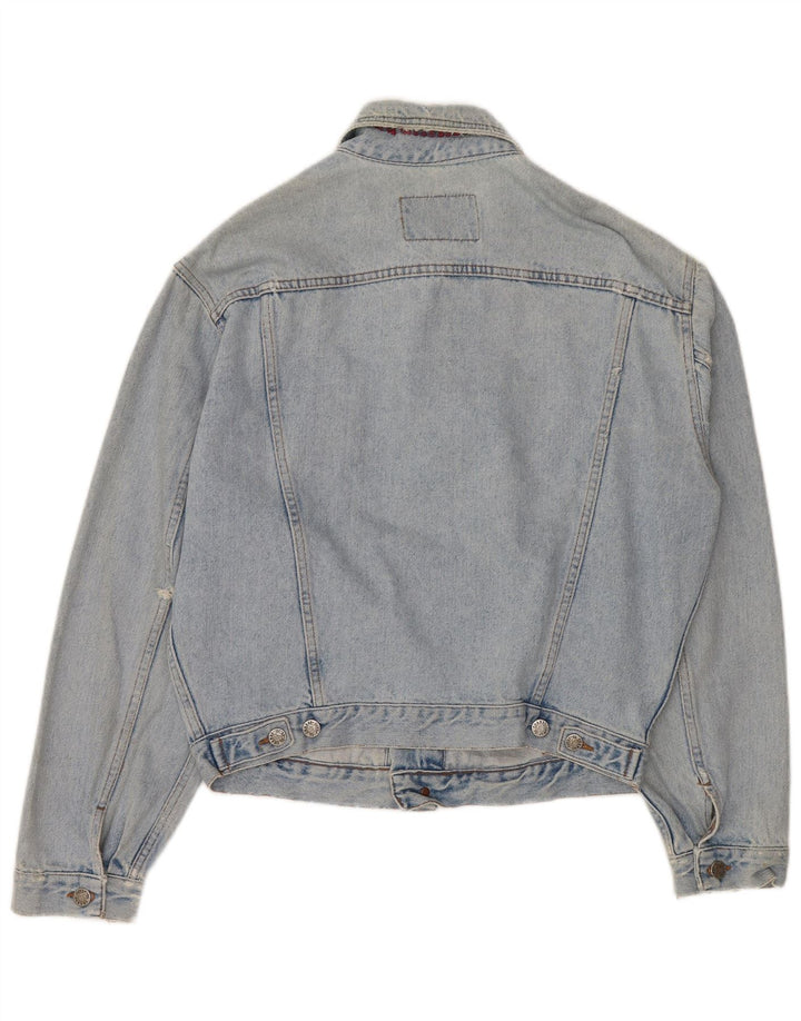 CHARRO Womens Oversized Denim Jacket UK 10 Small Blue Cotton