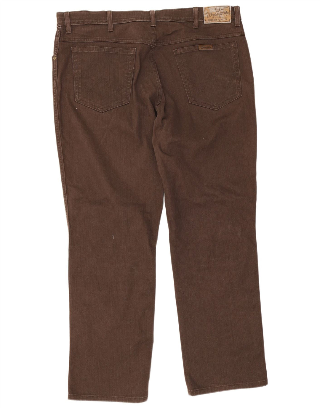 Wrangler Mens Regular Fit Straight Jeans W40 L30 Brown Cotton