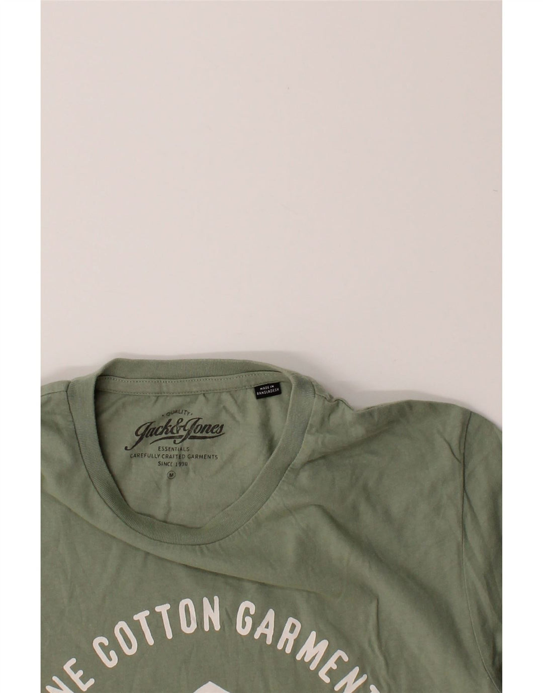 JACK & JONES Mens Graphic T-Shirt Top Medium Green Cotton Vintage Jack & Jones and Second-Hand Jack & Jones from Messina Hembry 