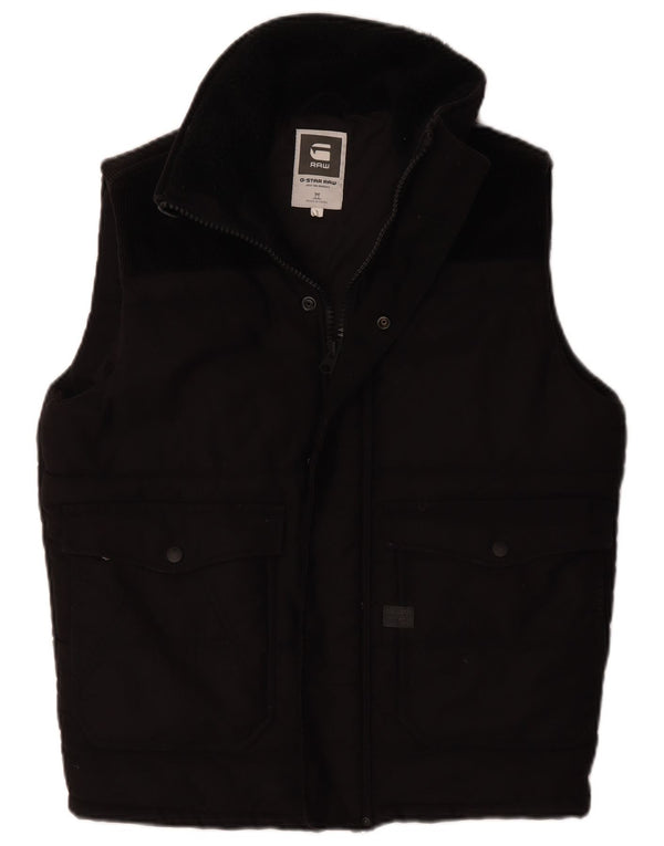 G-Star Herren Wattierte Weste UK 40 Large Schwarz Baumwolle