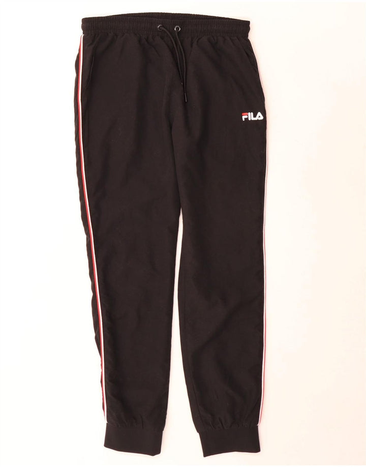 Pantaloni de trening Fila Barbati Joggeri Mici Poliester Negru