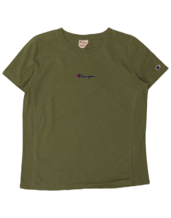Champion Herre T-Shirt Top Medium Grøn Bomuld Sports
