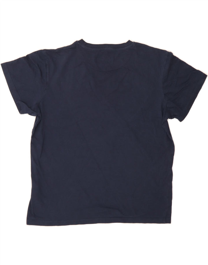 JACK & JONES Mens Graphic T-Shirt Top Medium Navy Blue Cotton Vintage Jack & Jones and Second-Hand Jack & Jones from Messina Hembry 