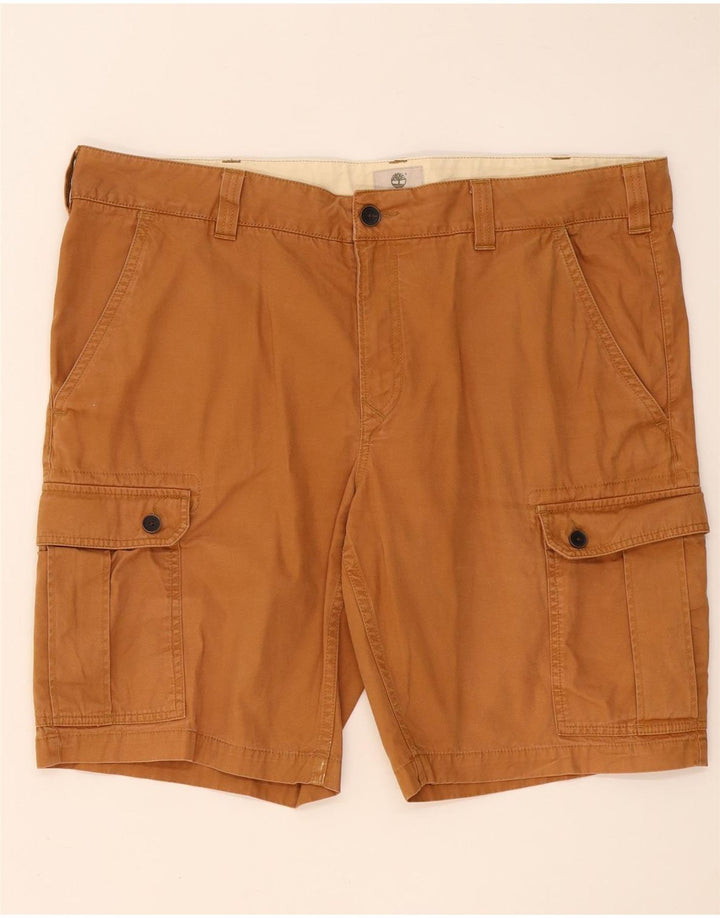Timberland Mens Cargo Shorts W42 2XL Brown Cotton