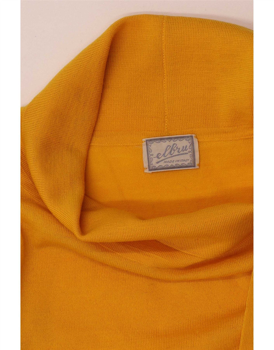 Vintage Damen-Top mit Rollkragen, 3/4-Ärmel, UK-Größe 14, Mittelgelb