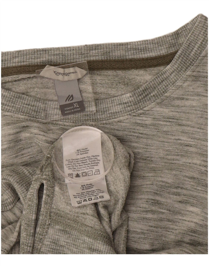 EDDIE BAUER Womens Sweatshirt Jumper UK 18 XL Grey Flecked Modal