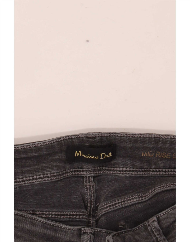 Massimo Dutti Womens Mid Rise Skinny Jeans W24 L30 Grey