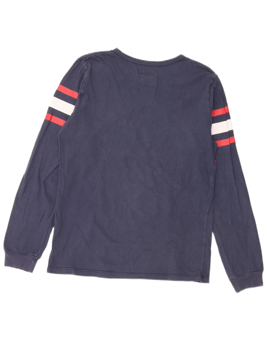 LEVI'S Boys Graphic Top Long Sleeve 15-16 Years Navy Blue Colourblock