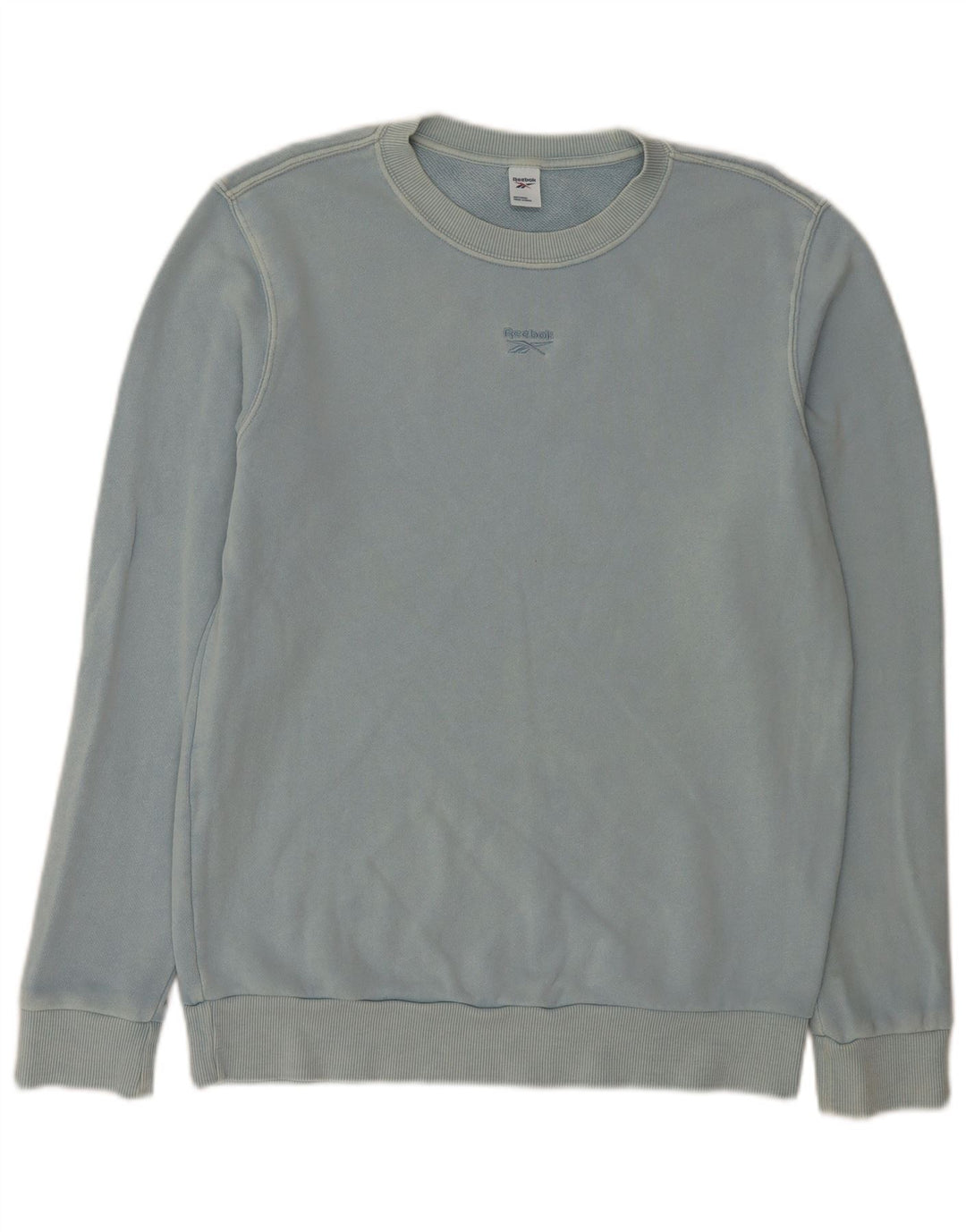 Reebok Womens Sweatshirt Jumper UK 14 Medium Blue Cotton
