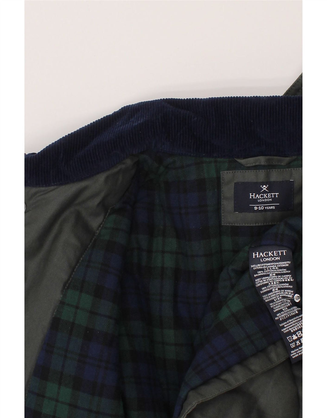 Hackett Boys Windbreaker Jacket 9-10 Years Grey Cotton