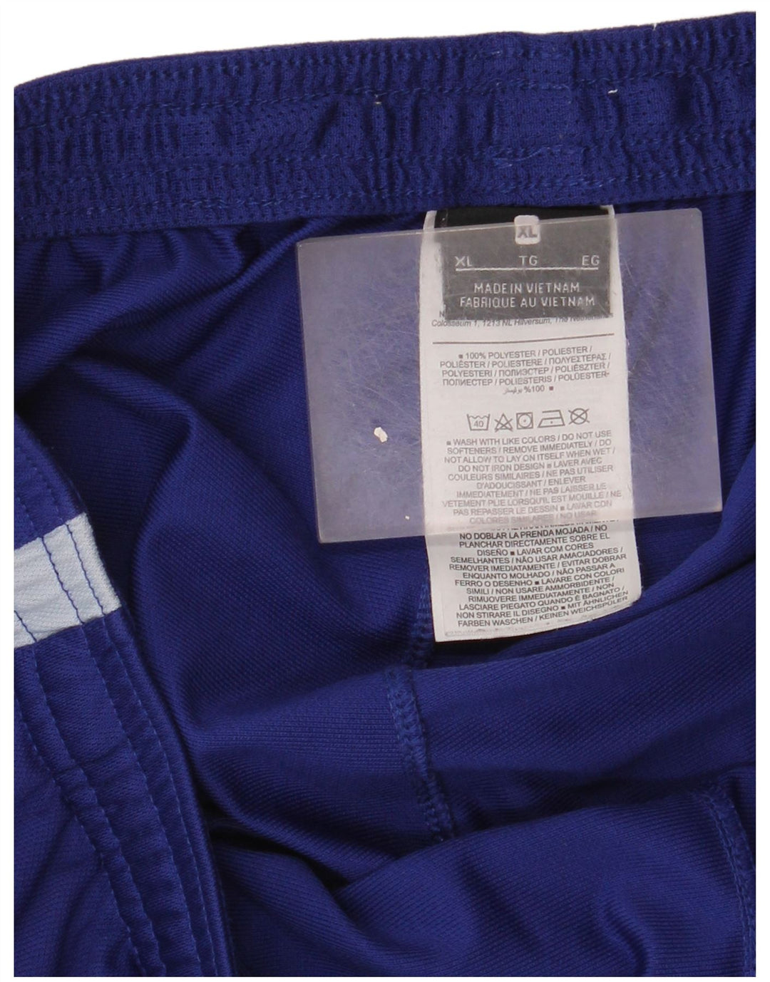 Nike Herren-Trainingshose XL, blaues Colourblock-Polyester
