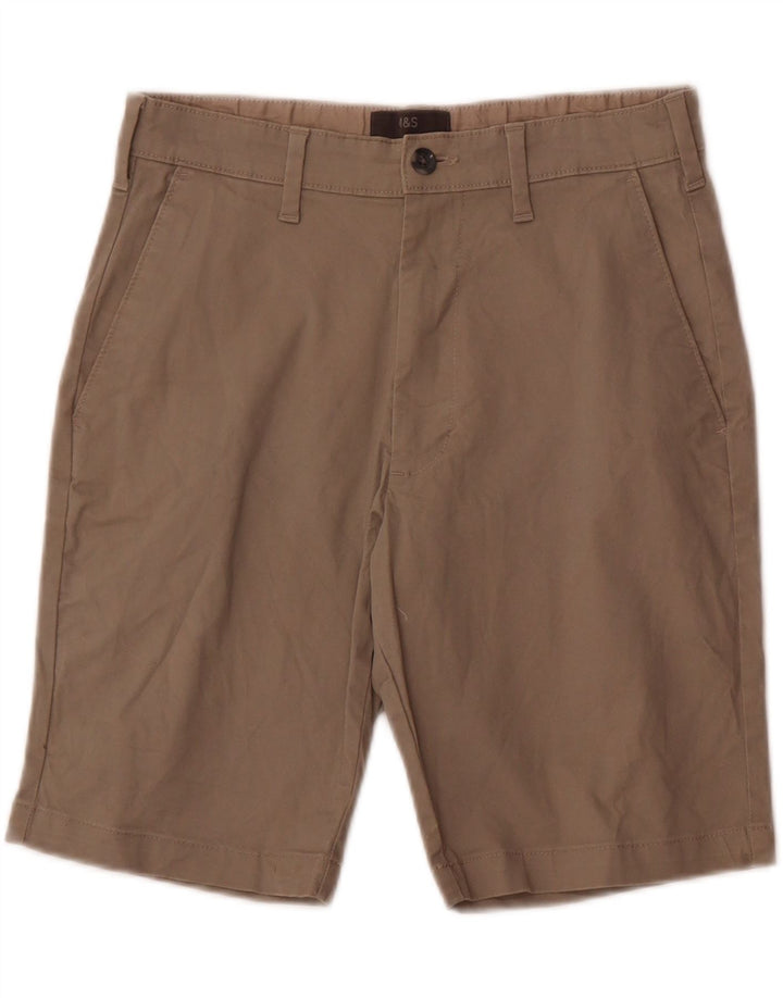 Marks & Spencer Mens Chino Shorts W30 Medium  Grey Cotton