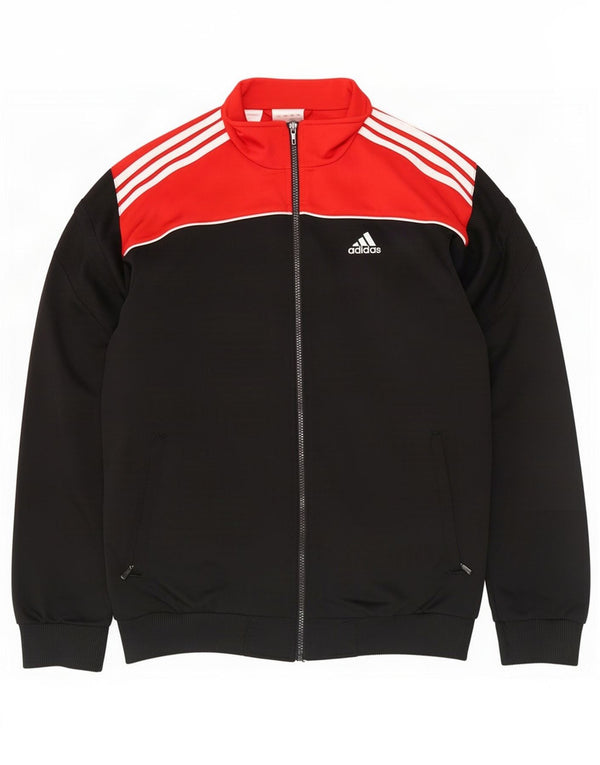 Giacca da tuta da ragazzo Adidas 15-16 anni in poliestere color block nero