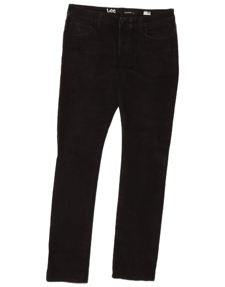 Lee Womens Slim Jeans W34 L33 Black Cotton