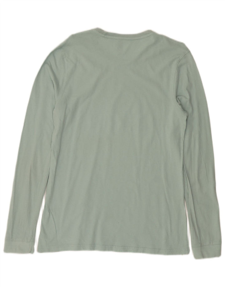 ADIDAS Womens Graphic Top Long Sleeve UK 12/14 Medium Green