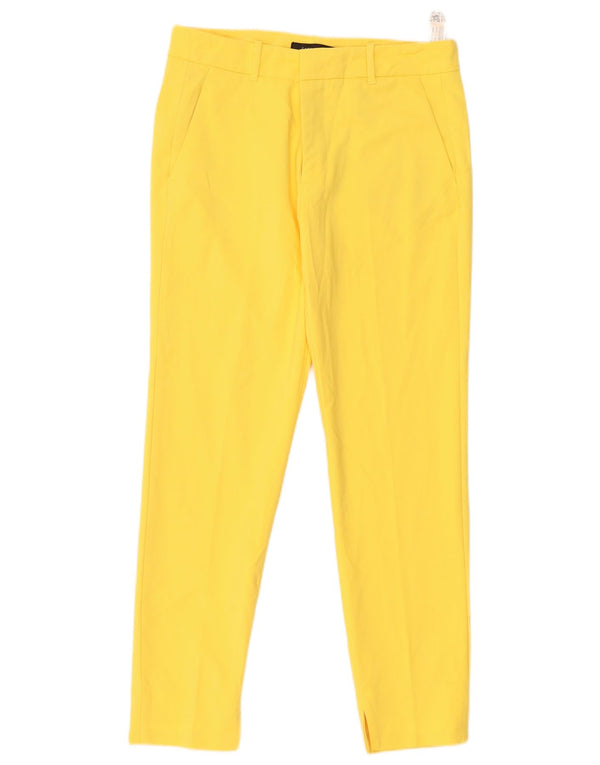 Zara Dame Slim Chino Bukser EU 38 Small W28 L28 Gul Bomuld