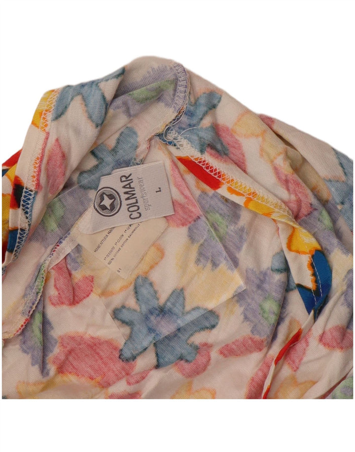 Colmar Womens Wrap Crop Top UK 14 Stor flerfarvet blomsterbomuld