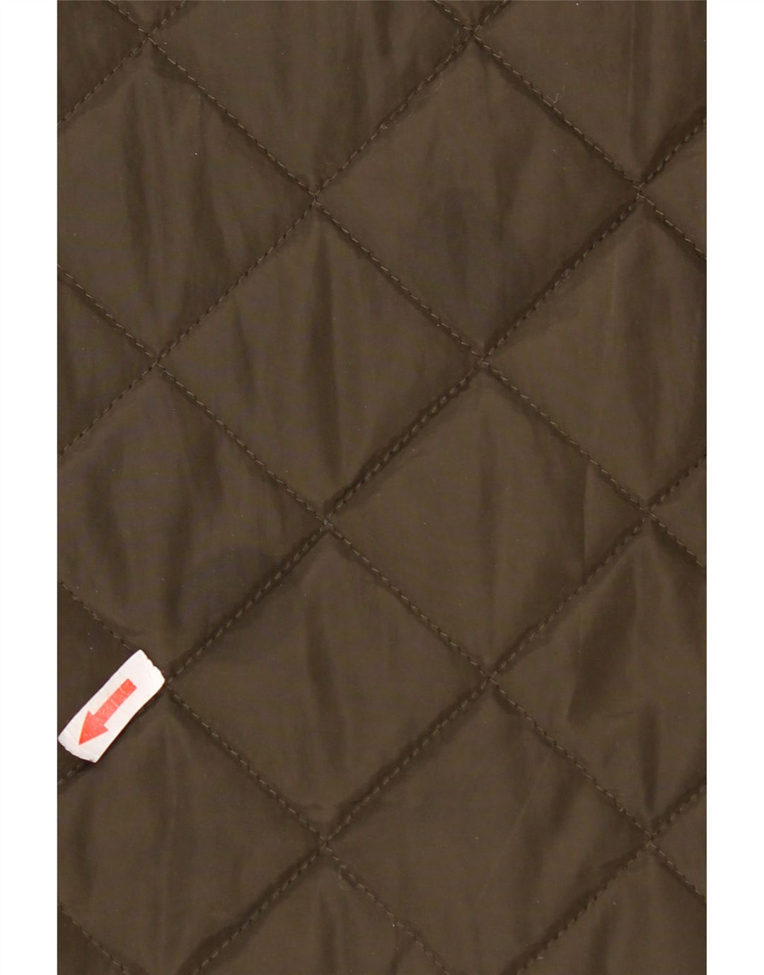 Dkny Dame Hætte Quiltet Overfrakke UK 16 Stor Khaki Polyester