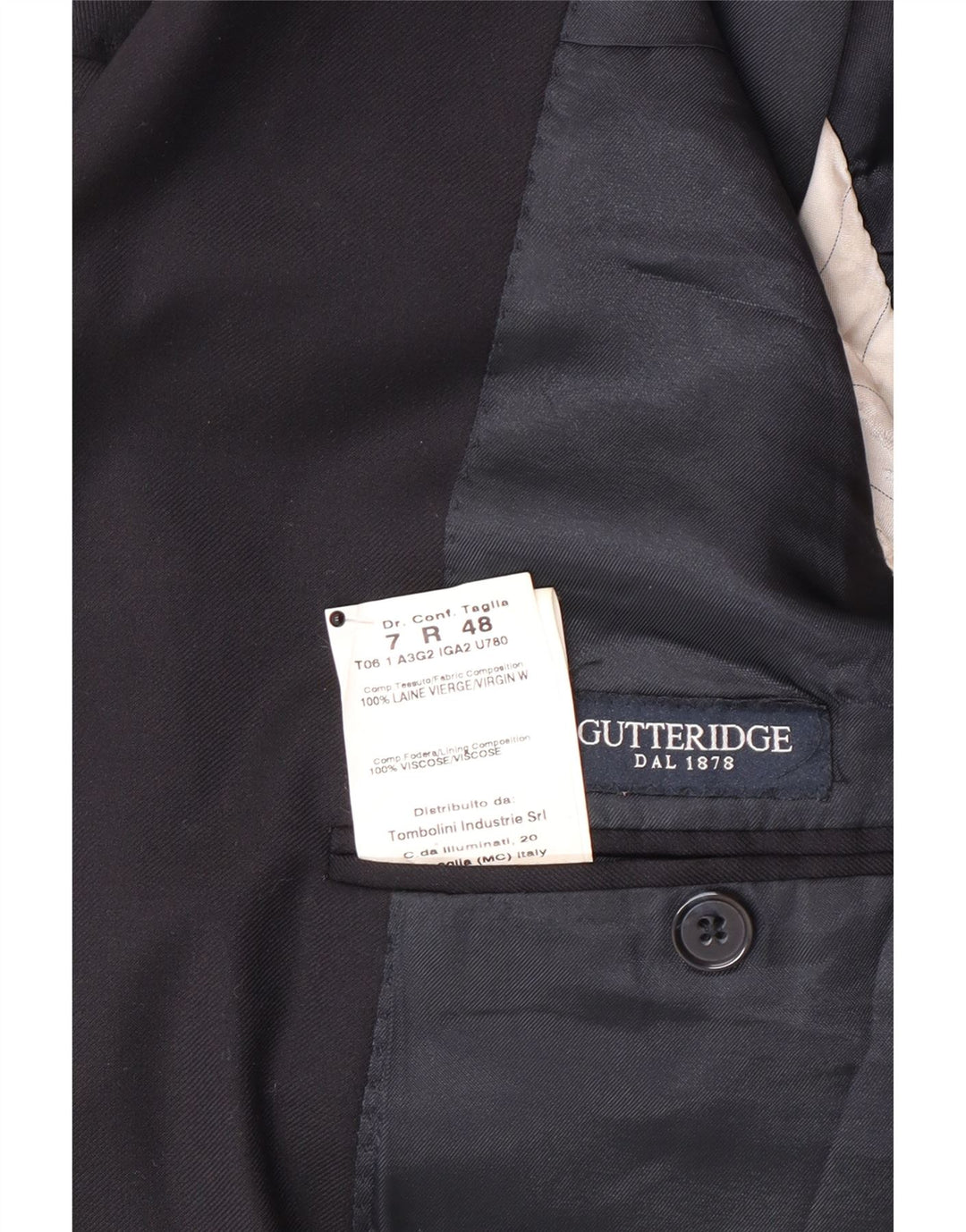 Gutteridge Mens 2 Button Blazer Jacket IT 48 Medium Navy Blue Wool