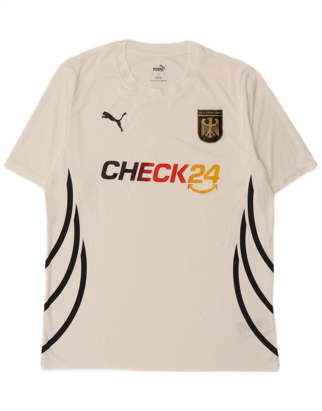 Puma T-shirt grafica da uomo Deutshland Top grande bianco in poliestere