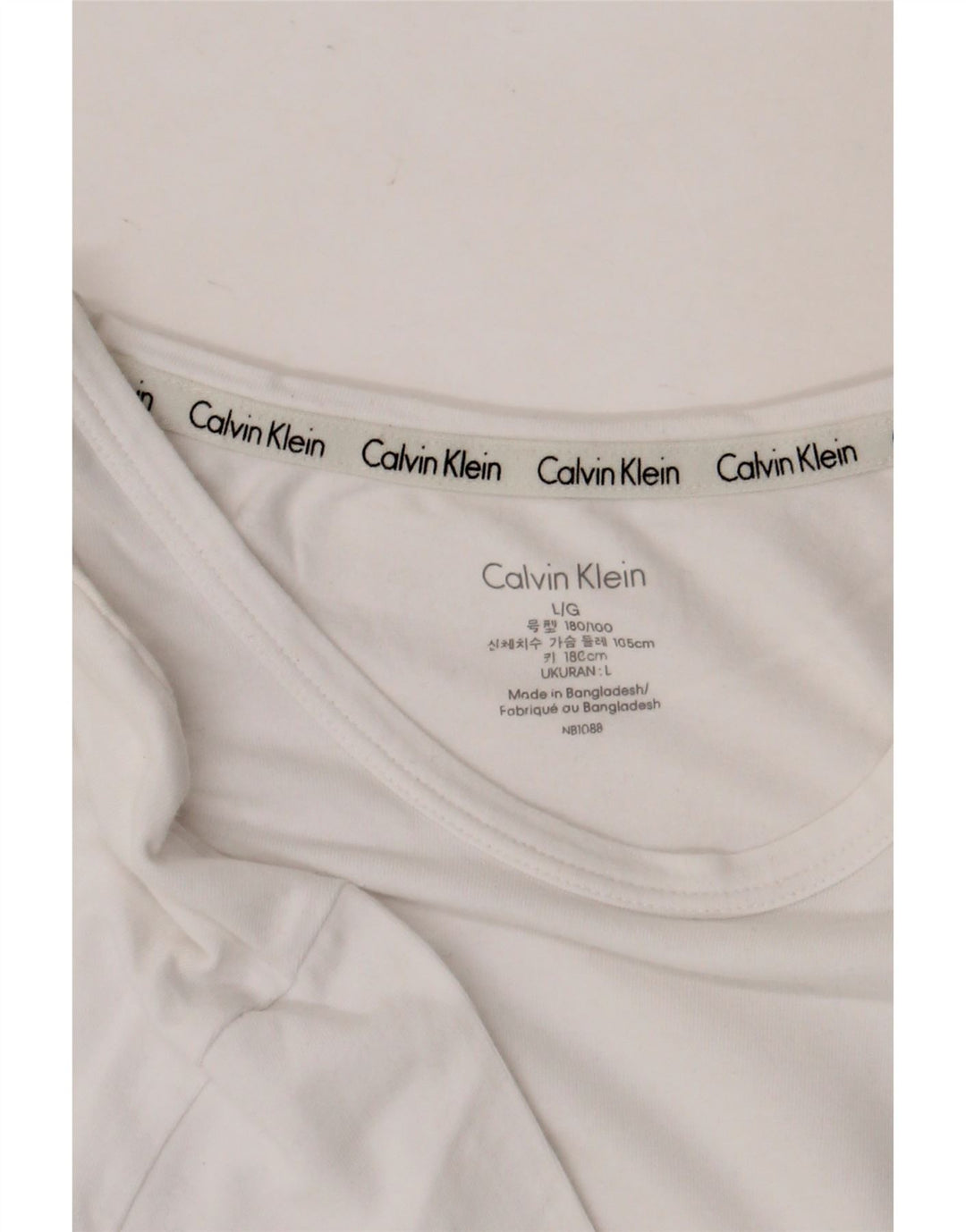 Calvin Klein Mens T-Shirt Top Large White