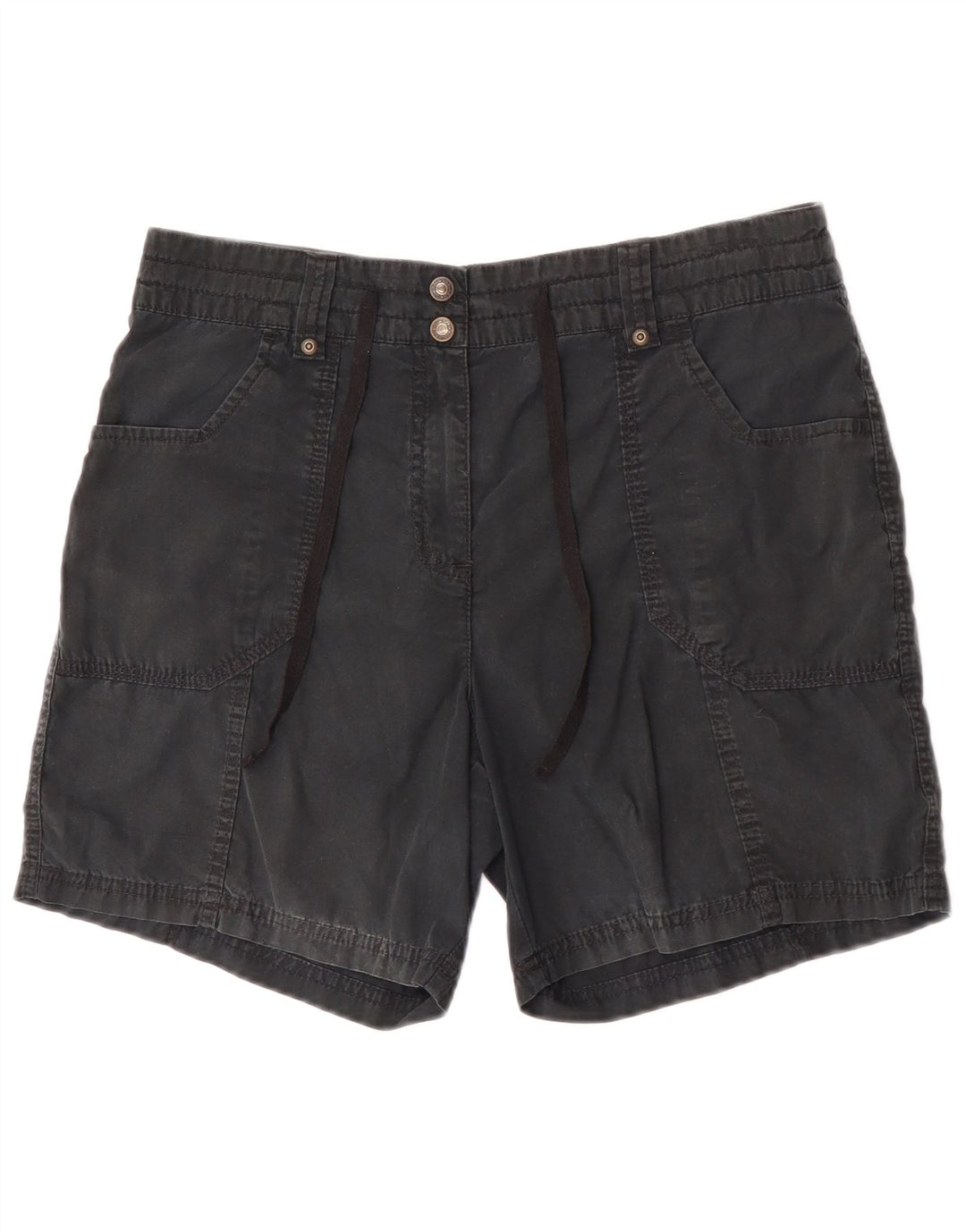 Marks & Spencer Womens Casual Shorts UK 12 Medium W31 Black Cotton